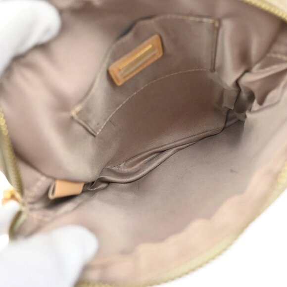 FENDI Logo Zucca Pattern Shoulder Bag Canvas Leather Beige GHW Italy 65YH781 - Picture 9 of 13